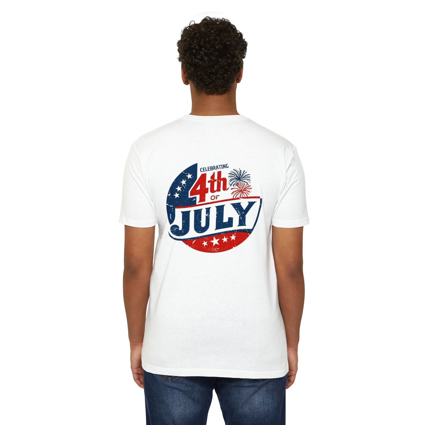 4th of July T-Shirt — Retro Patriotic Fireworks Tee
