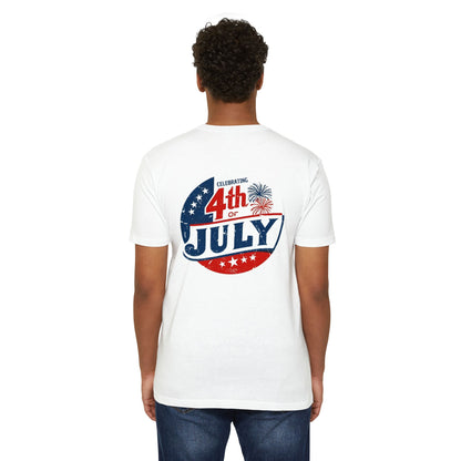 4th of July T-Shirt — Retro Patriotic Fireworks Tee