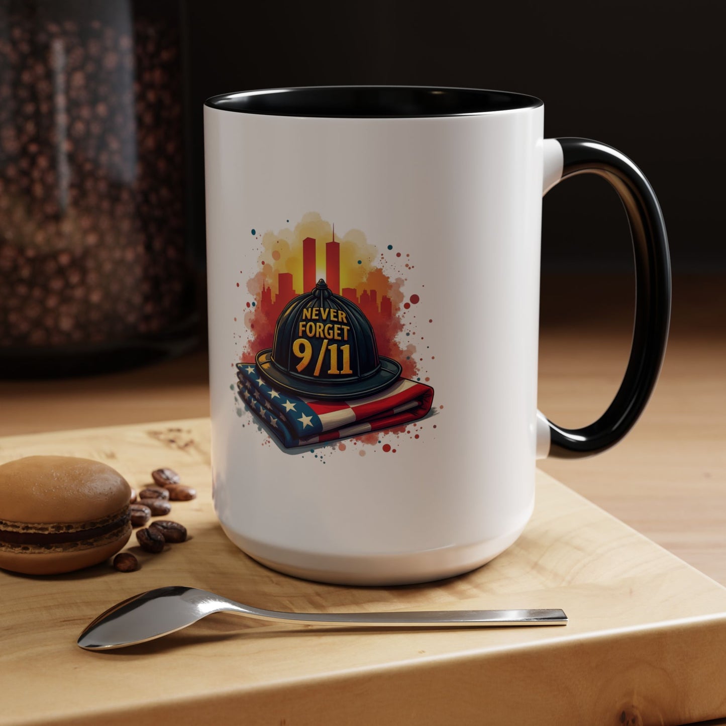 Never Forget 9/11 Memorial Accent Coffee Mug