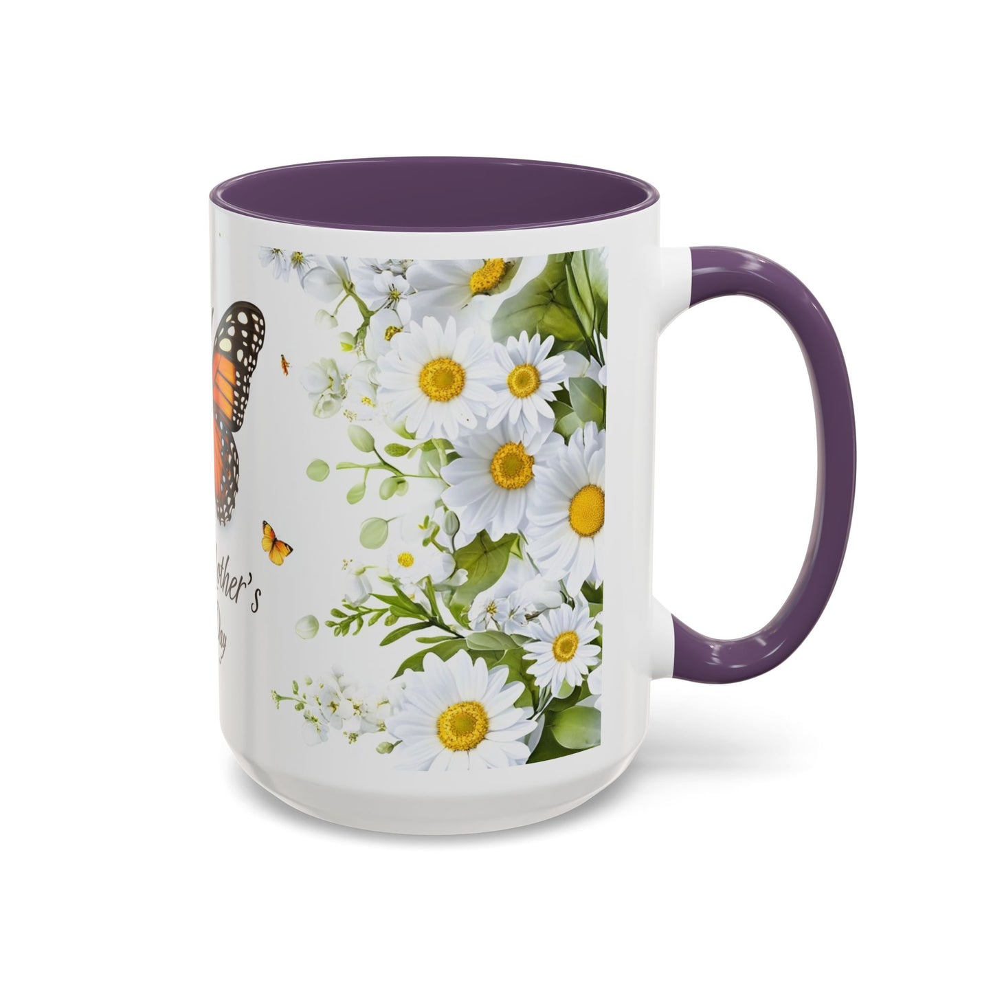 Mother's Day Butterfly Coffee Mug – 'Happy Mother's Day' Floral Accent Mug