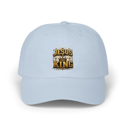 Jesus Is King Embroidered Dad Cap — Christian Baseball Hat