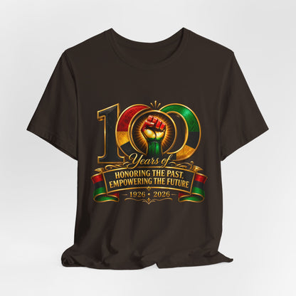 100 Years Anniversary Tee — "Honoring the Past, Empowering the Future" Centennial T-Shirt (1926–2026)
