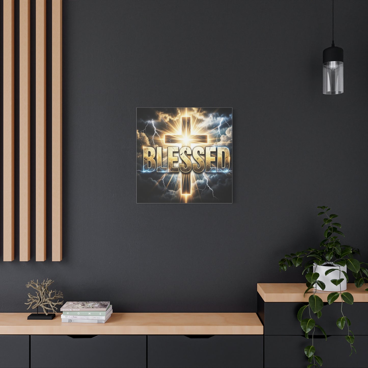 Blessed Cross Matte Canvas Wall Art
