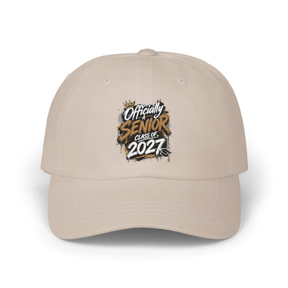 Senior Since 2024 Dad Cap – White Embroidered Graduation Baseball Hat