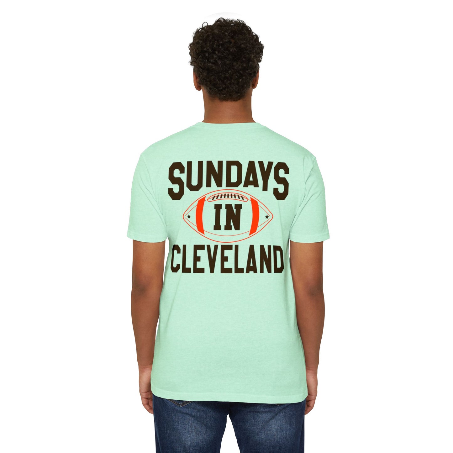 Sundays in Cleveland Football T-Shirt