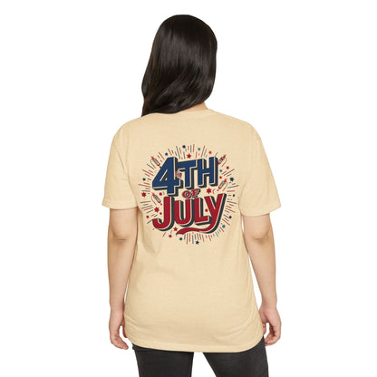 4th of July Graphic T-Shirt — Patriotic Fireworks Tee