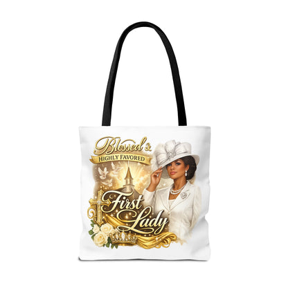 First Lady 'Blessed & Highly Favored' Tote Bag