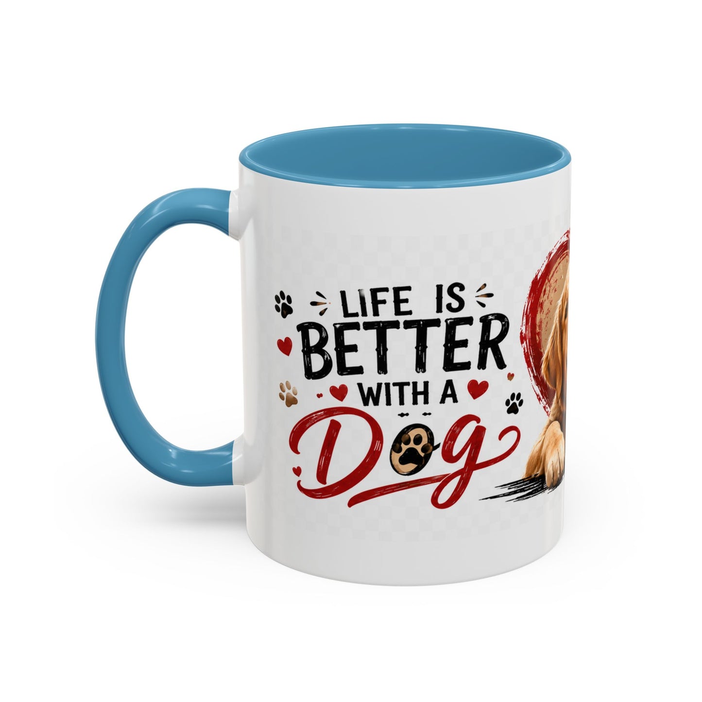 Pawsitive Vibes Coffee Mug - "Wag More, Worry Less" Dog Lover Accent Mug