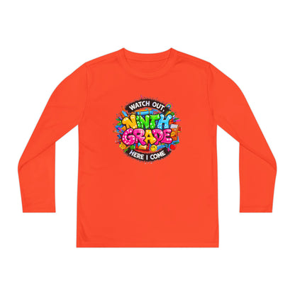 Ninth Grade Crewneck Long Sleeve — "Watch Out Ninth Grade Here I Come" Back-to-School Tee