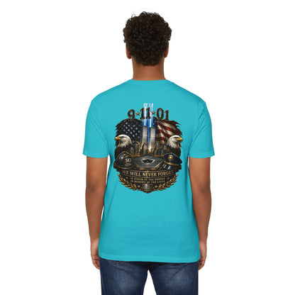 9/11 We Will Never Forget Memorial T-Shirt