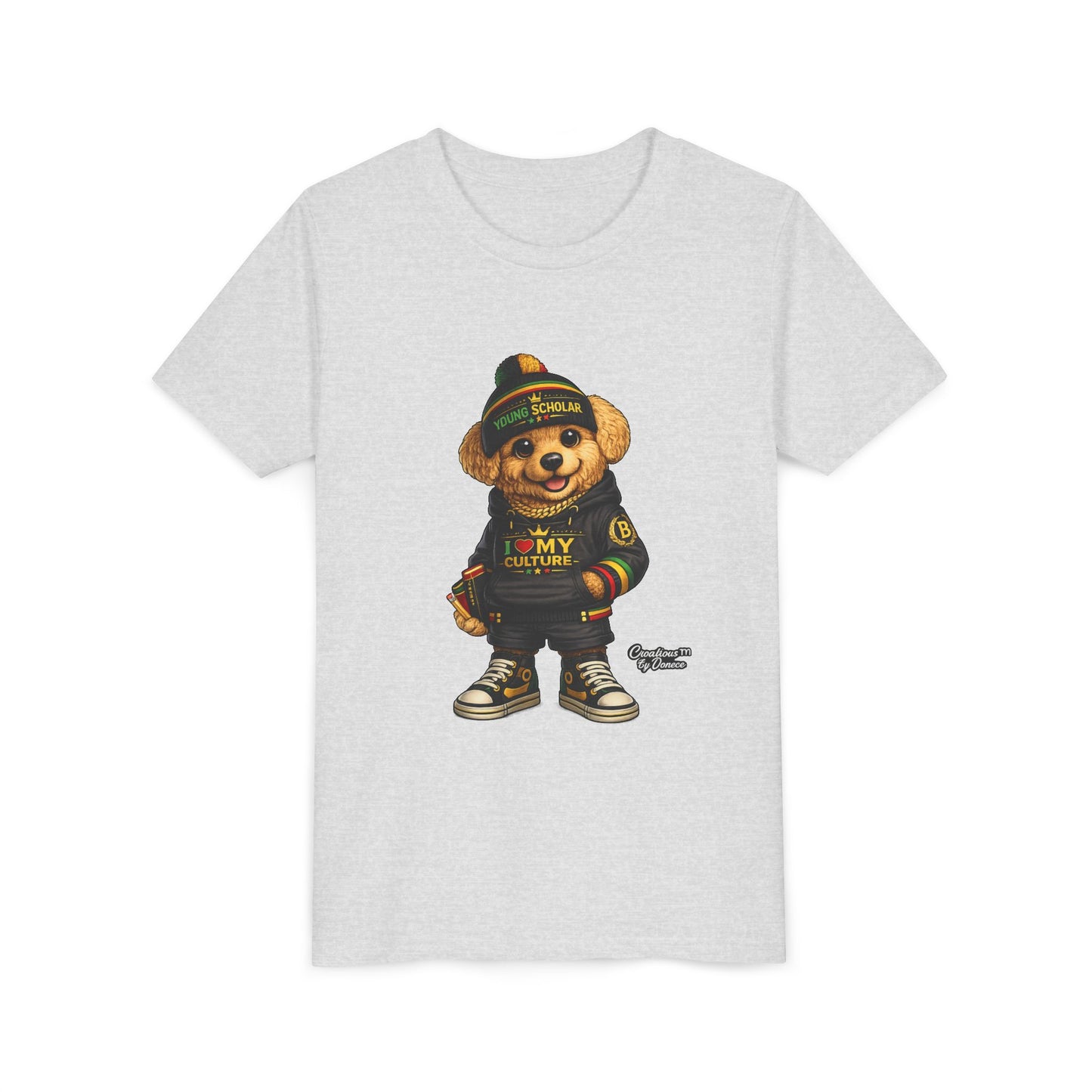 Youth Bear Graphic Tee – "I Love My Culture" Urban Streetwear