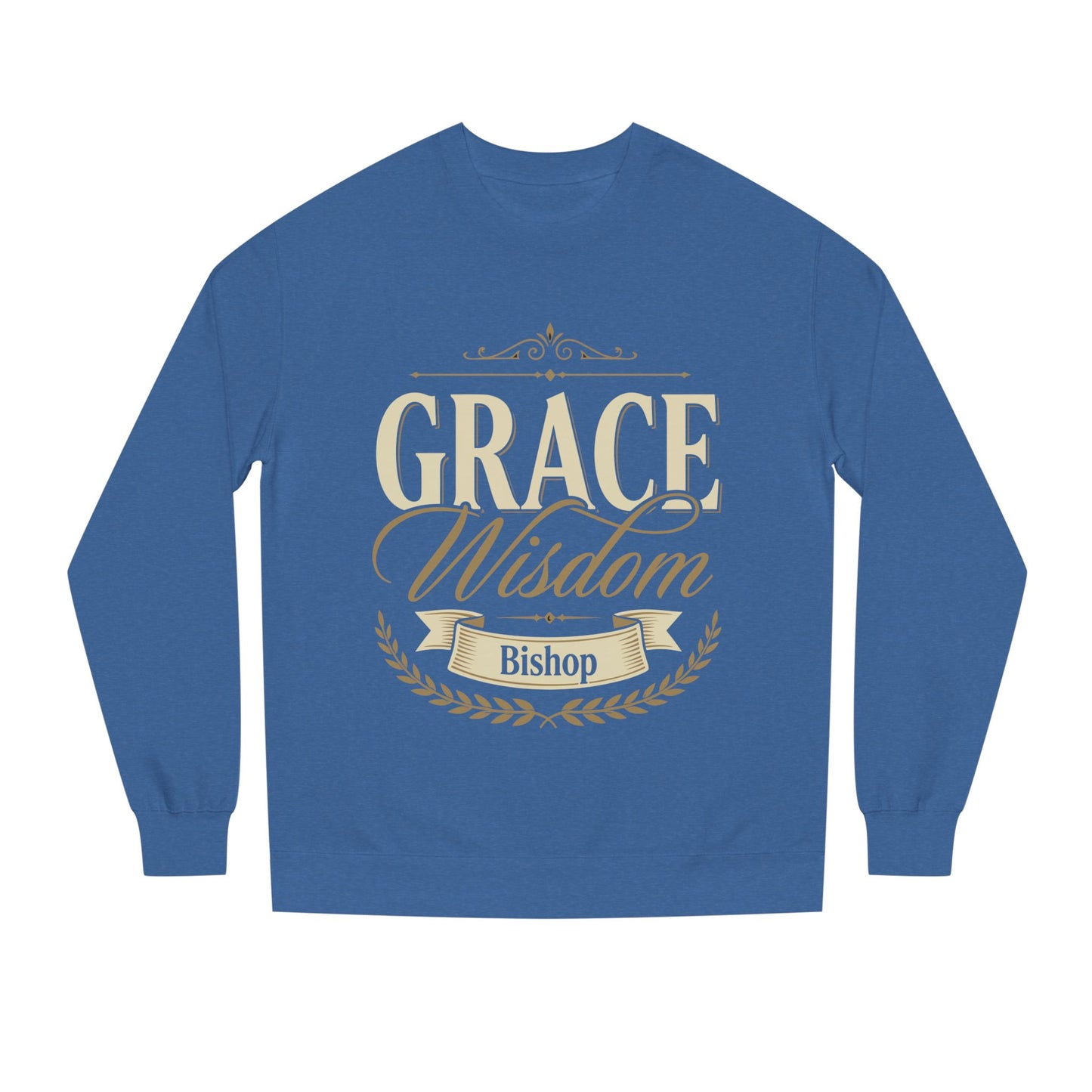 Grace & Wisdom Bishop Sweatshirt — Inspirational Religious Crewneck