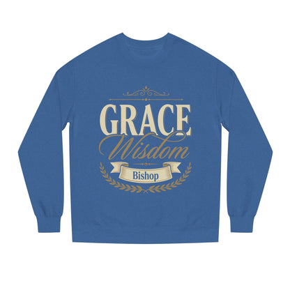Grace & Wisdom Bishop Sweatshirt — Inspirational Religious Crewneck