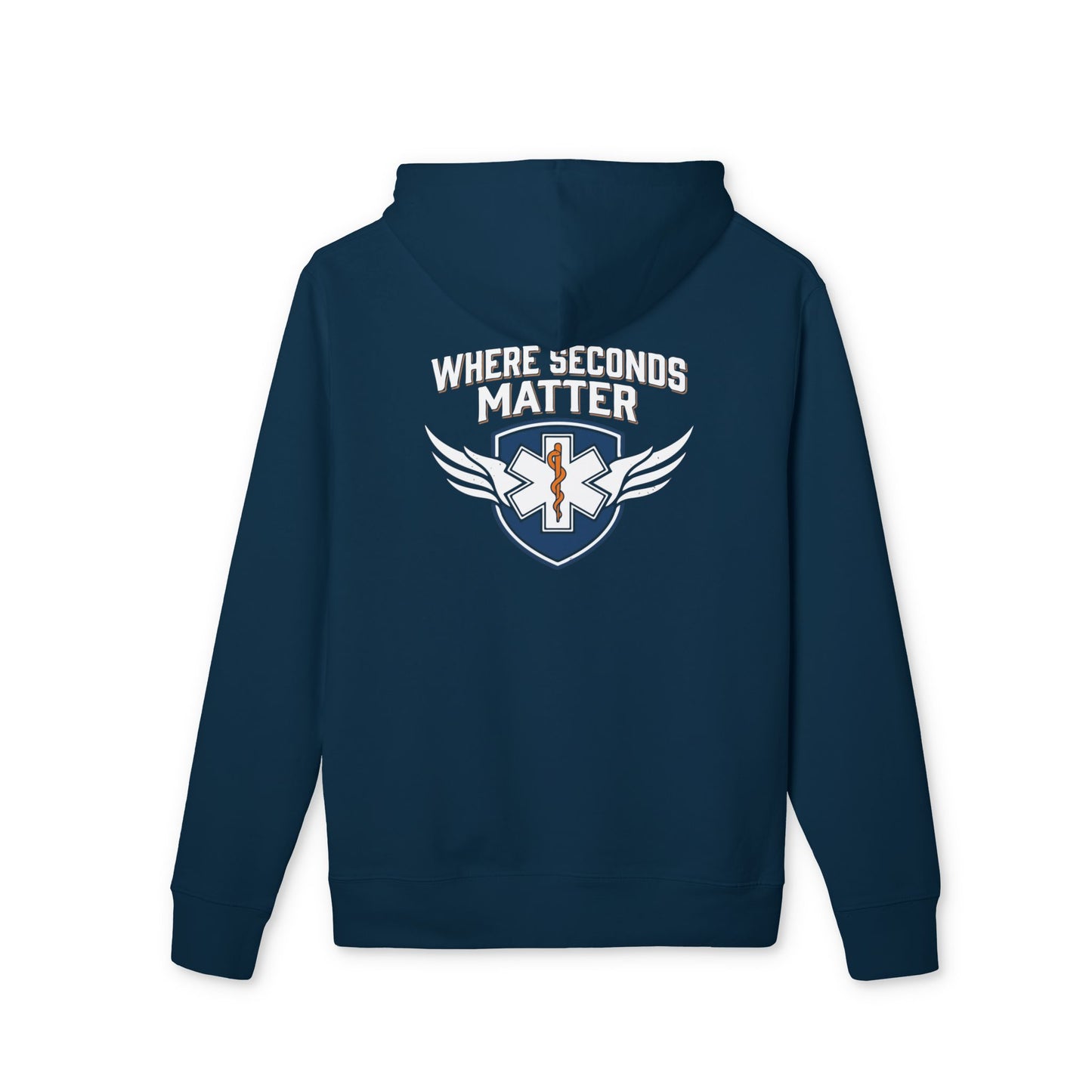 EMS Hoodie — "Where Seconds Matter" Emergency Medical Tech Pullover