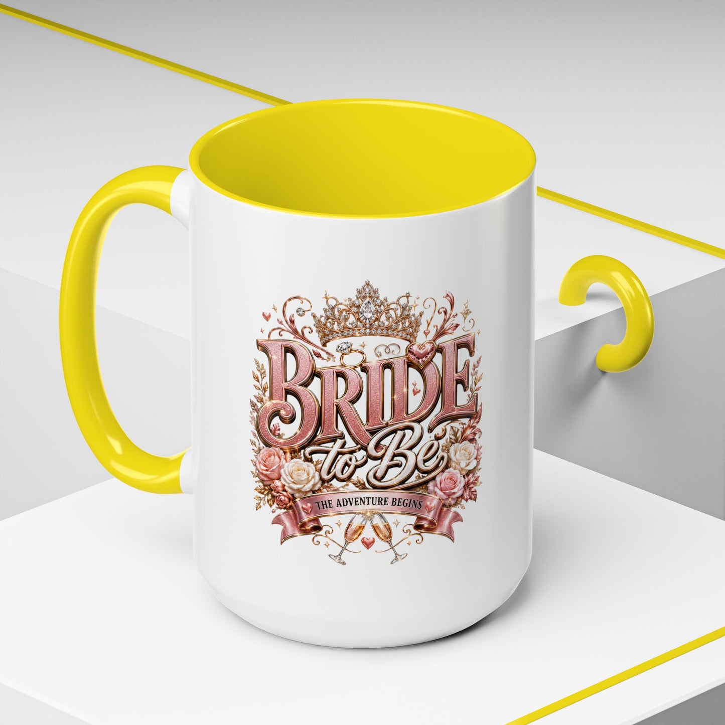 Bride to Be Coffee Mug — Floral Bridal Accent Mug (11/15oz)