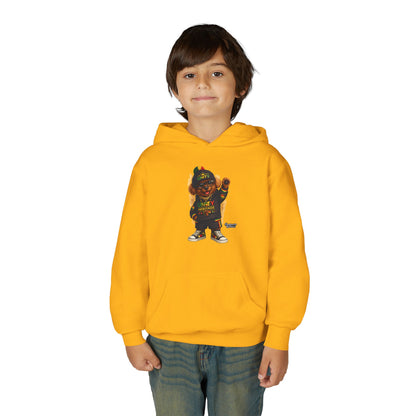 Youth Hoodie — Cool Rasta Bear Graphic Kids Sweatshirt