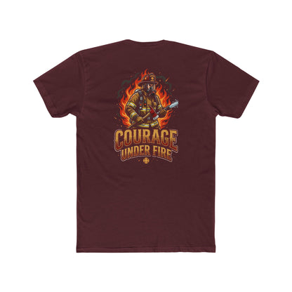 Firefighter T-Shirt — "Courage Under Fire" Graphic Tee