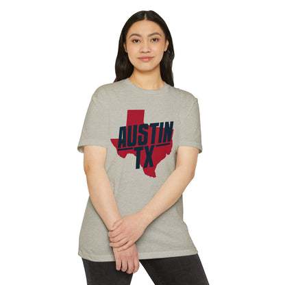 Austin TX Map T‑Shirt — Vintage Texas Graphic Tee
