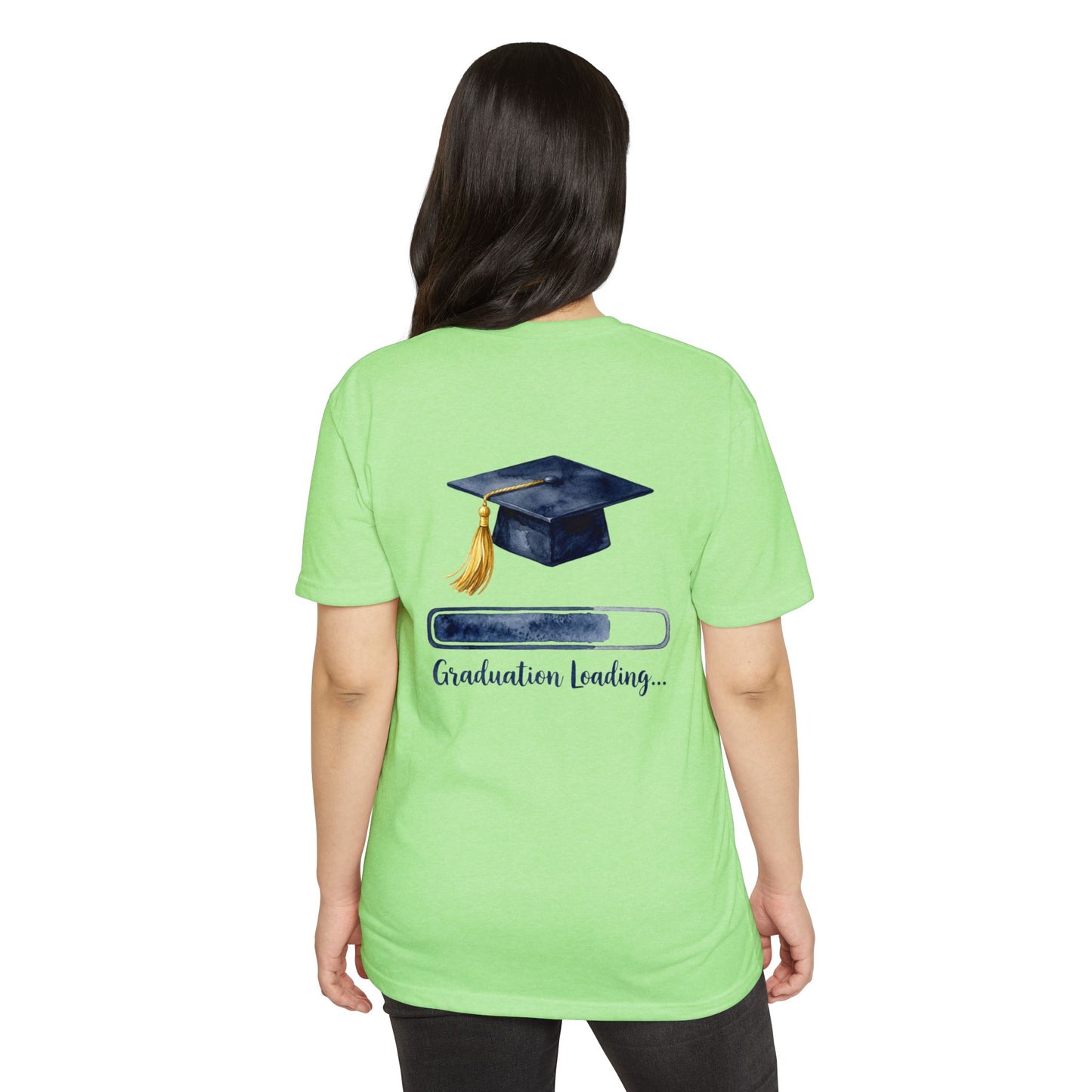 Graduation Loading T-Shirt — Cap & Progress Bar Grad Tee