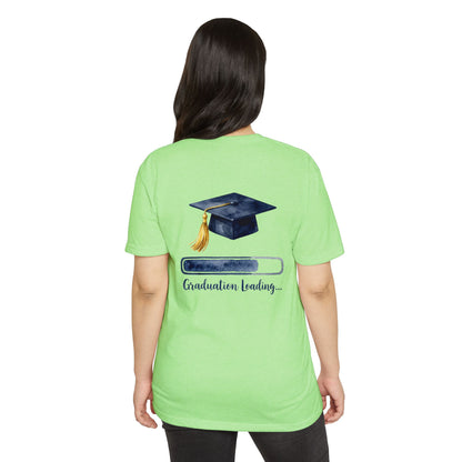 Graduation Loading T-Shirt — Cap & Progress Bar Grad Tee