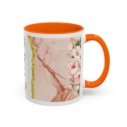 Mother's Heart Floral Accent Coffee Mug – “A Mother's Heart…Where Love Speaks the Loudest” (11/15oz)