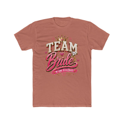 Team Bride T‑Shirt — Bachelorette Party Tee with Crown & Hearts