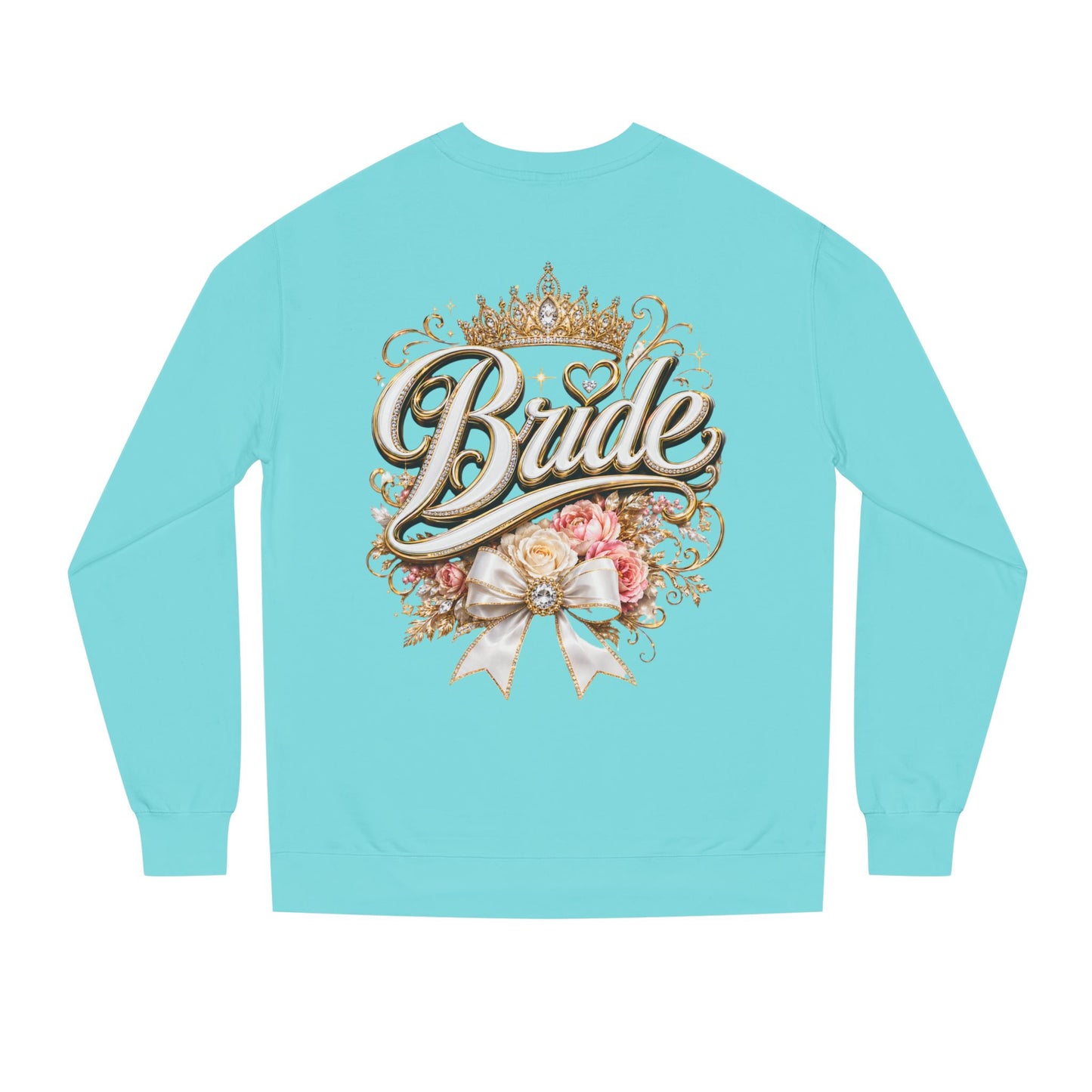 Bride Sweatshirt — Floral Crown Bridal Crewneck for Bachelorette & Wedding