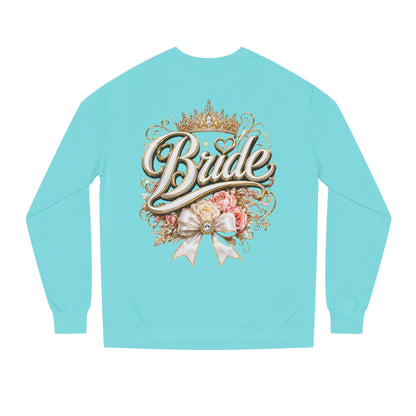 Bride Sweatshirt — Floral Crown Bridal Crewneck for Bachelorette & Wedding