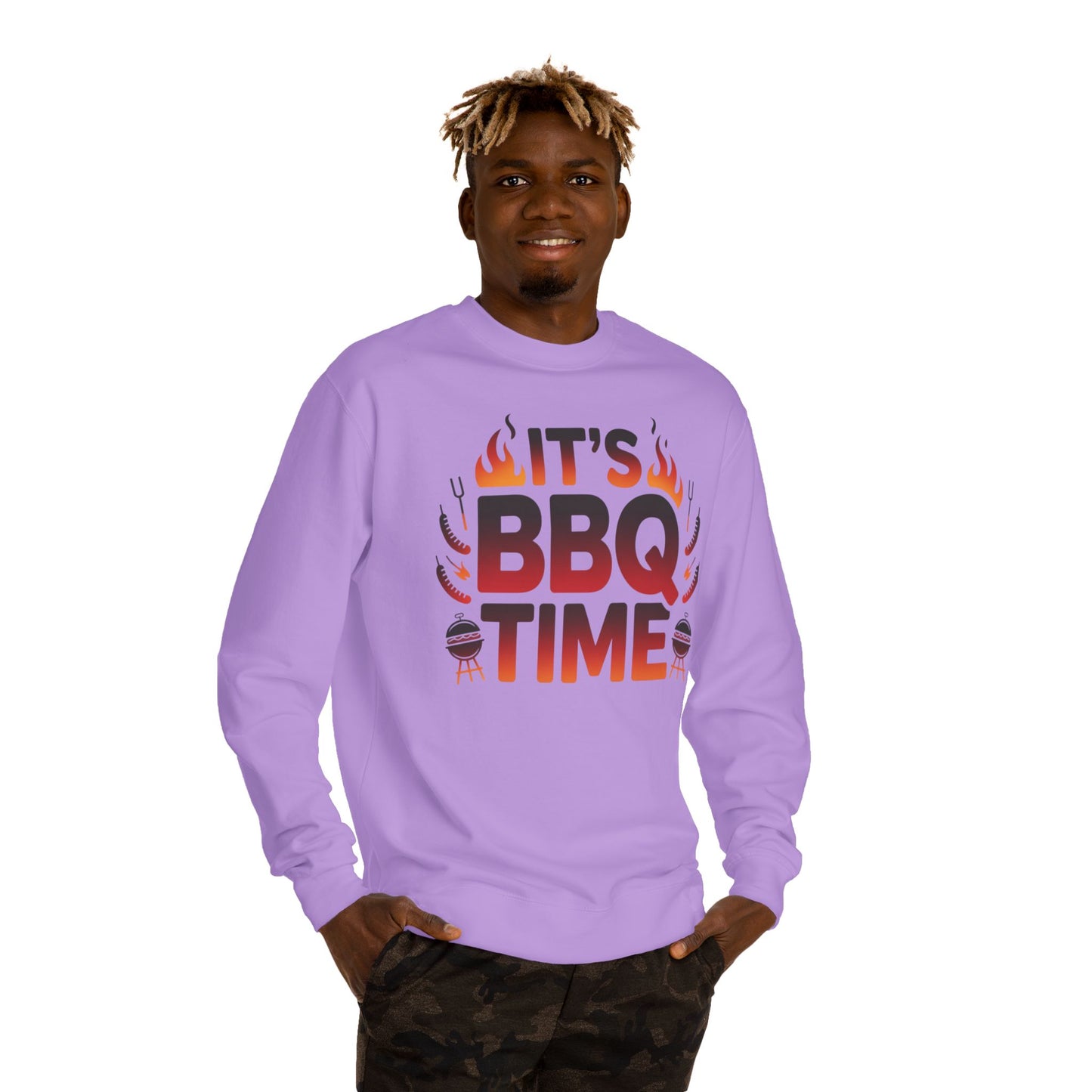 BBQ Time Sweatshirt — Grilling Graphic Crewneck for Grill Masters & Summer Cookouts