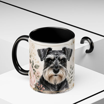 Miniature Schnauzer Coffee Mug — "Life Is Better With a Miniature Schnauzer" Accent Ceramic Mug