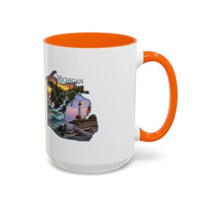 Michigan Lighthouse Coffee Mug — Scenic Great Lakes Accent Mug (11/15oz)