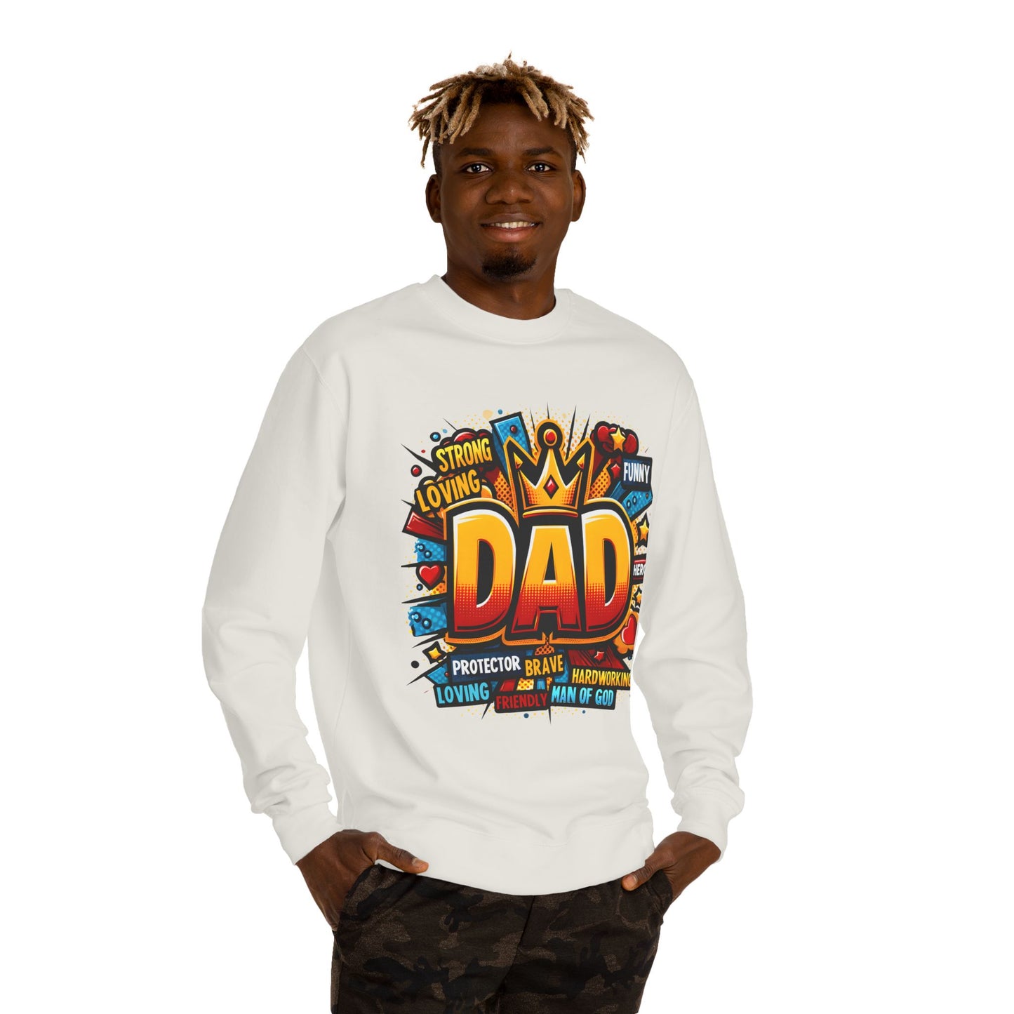 Dad Graphic Sweatshirt – Crowned 'DAD' Tribute Design for Father’s Day