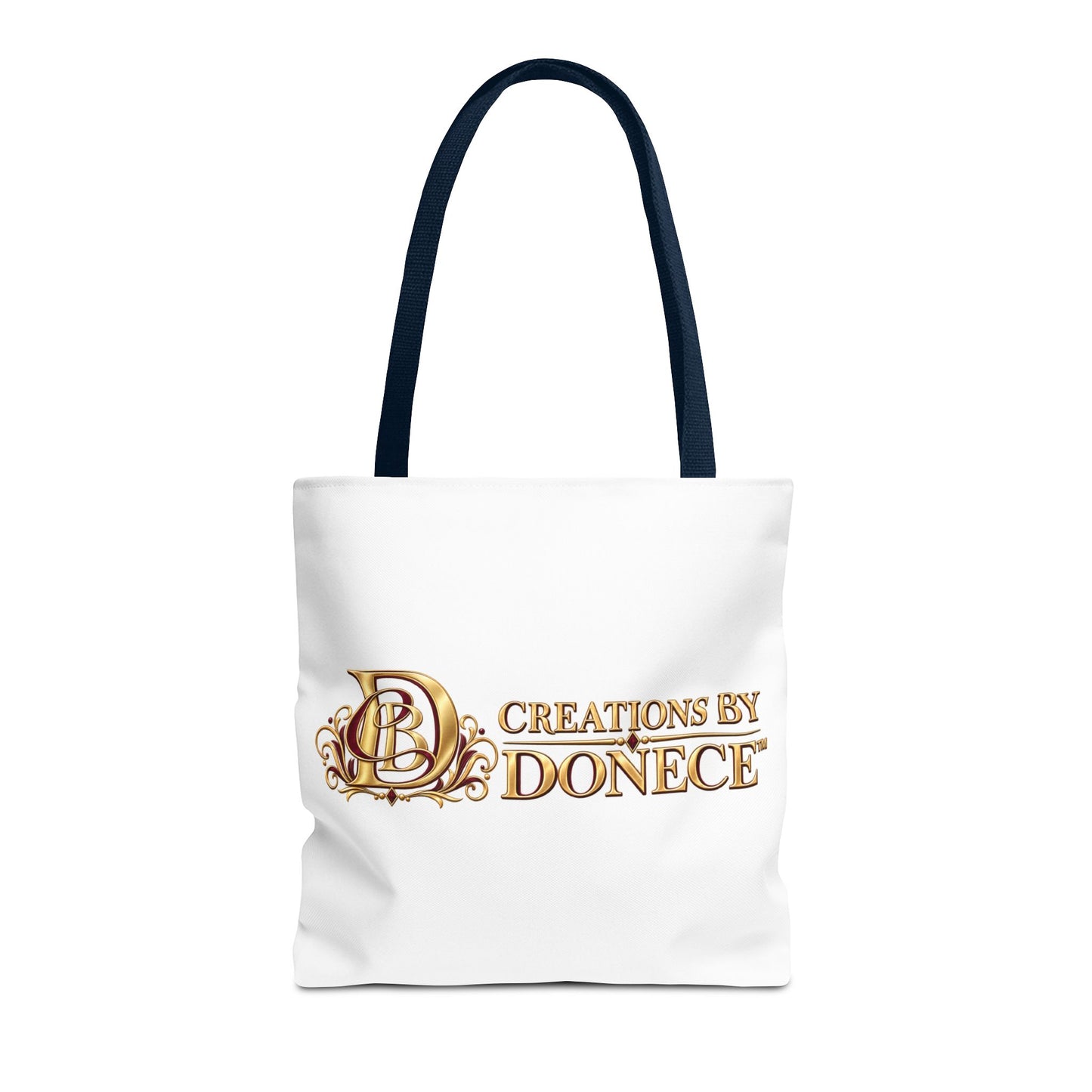 Creations by Donece Logo Tote Bag - Branded All-Over Print Canvas Tote