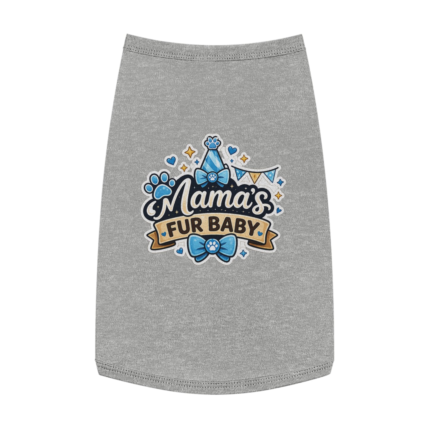 Mama's Fur Baby Pet Tank Top – Cute Paw Print Dog Shirt for New Pet Moms