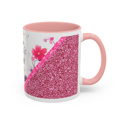 Mom Forever Coffee Mug — "Where Love Always Shines and Truly Never Ends" Floral Accent
