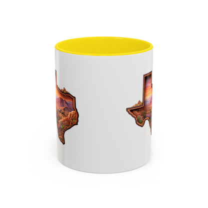 Texas Sunset Accent Coffee Mug – Scenic Lone Star State Landscape (11/15oz)