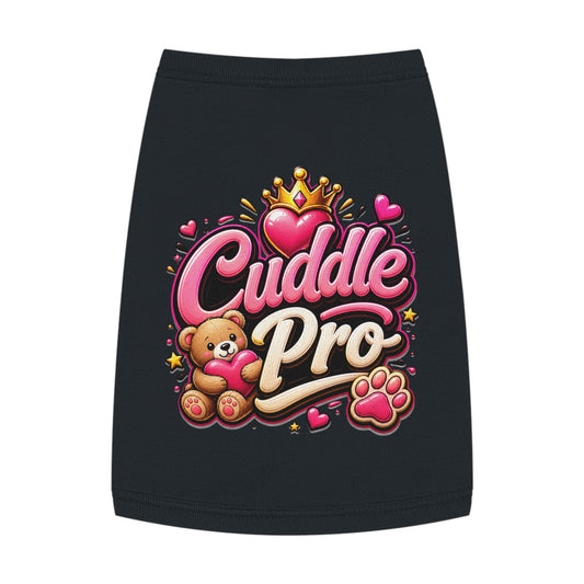 Cuddle Pro Pet Tank Top — Cute Teddy & Heart Dog/Cat Tee