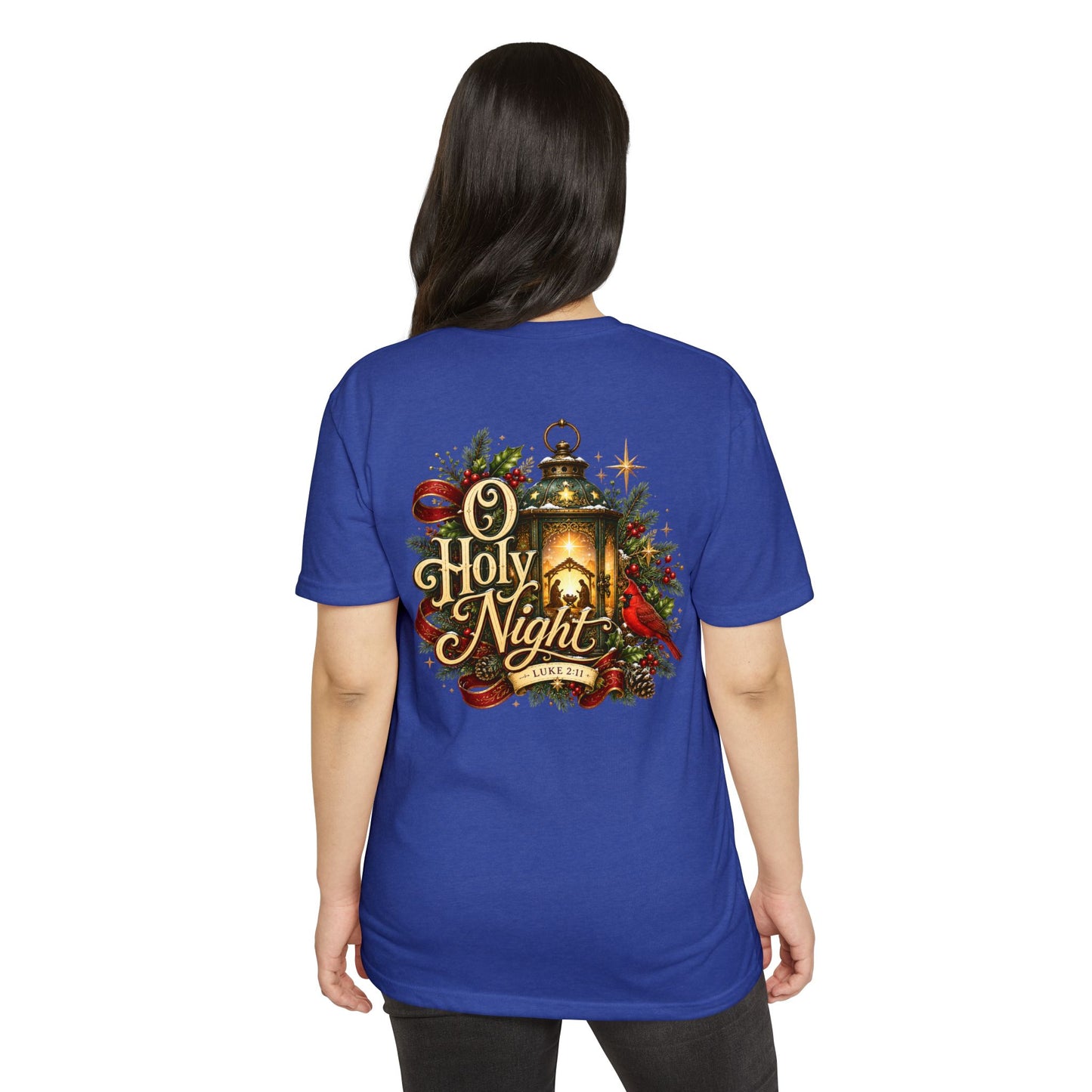 O Holy Night Lantern Christmas T-Shirt — Nativity Carol Holiday Tee