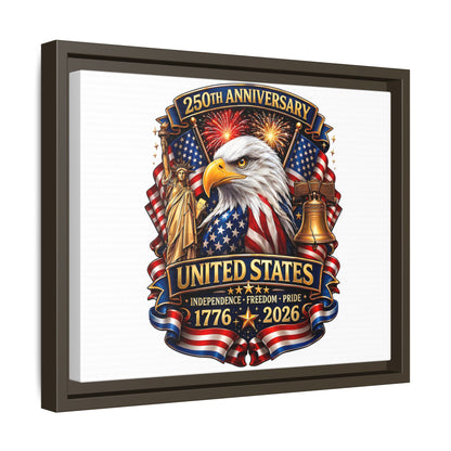250th Anniversary United States Framed Canvas - Patriotic Eagle 1776–2026