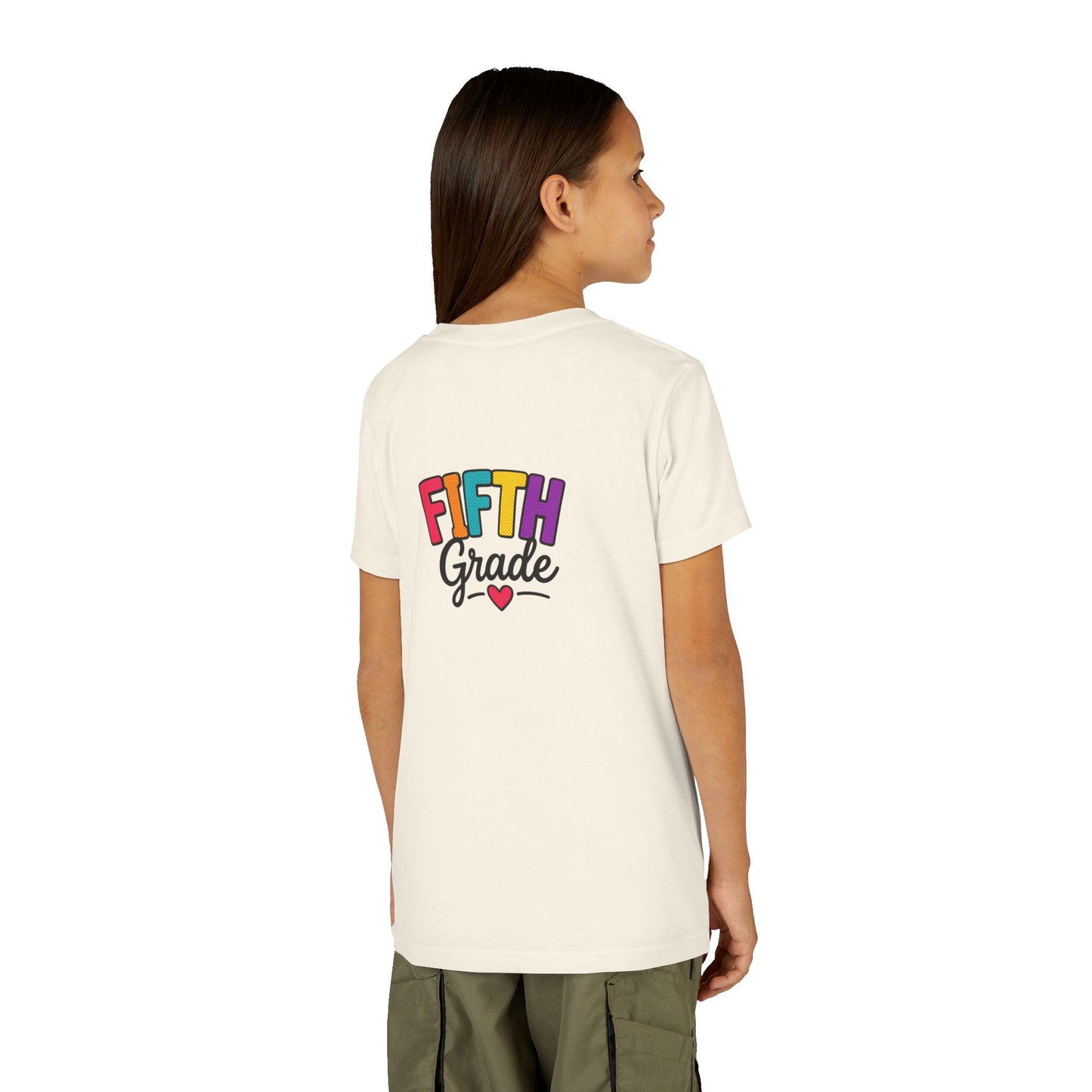 Fifth Grade Kids T‑Shirt – Colorful Back-to-School Tee with Heart