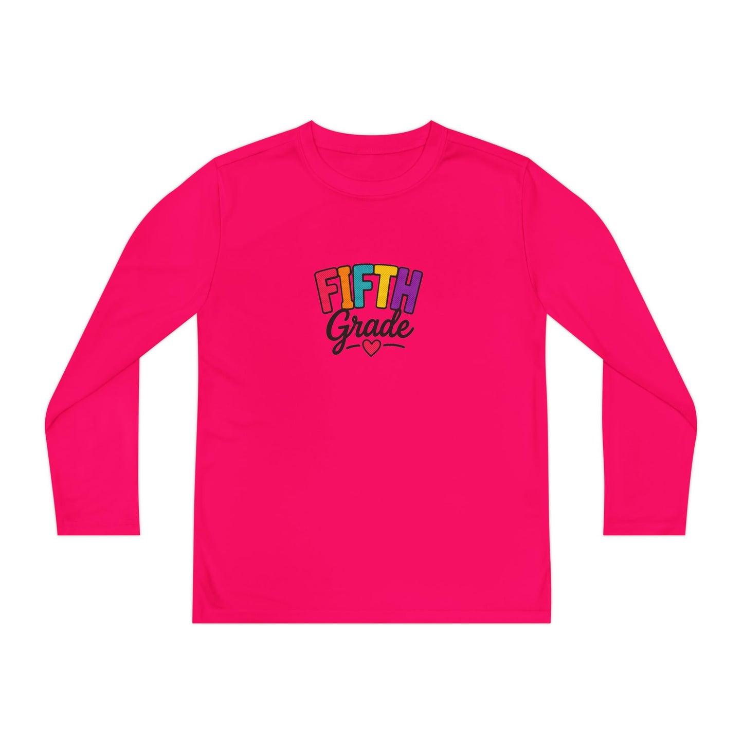 Fifth Grade Youth Long Sleeve Tee — Colorful Back-to-School Shirt