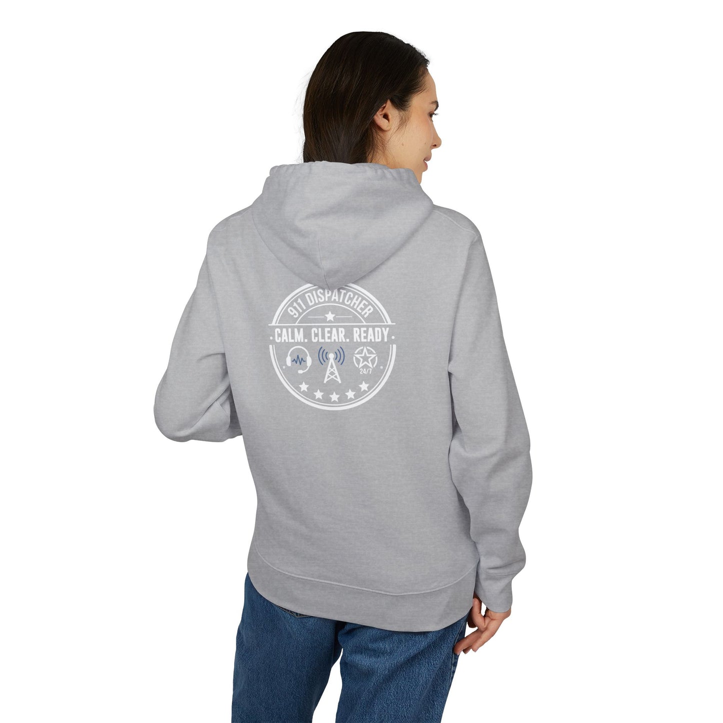 Cruiser Hoodie — Calm, Clear, Ready Dispatch Patch Design