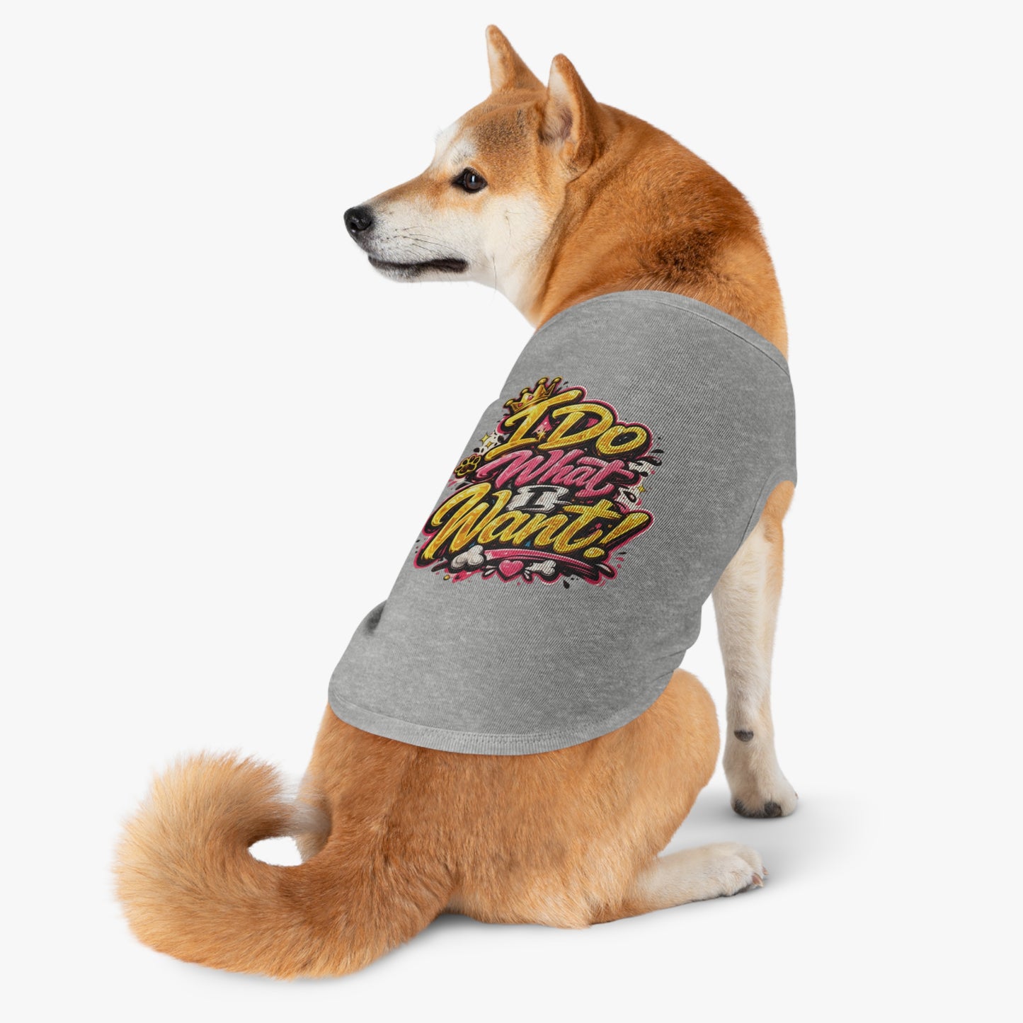 Pet Tank Top — "I Do What I Want!" Bold Graphic Dog Tank