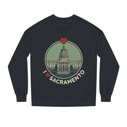 Sacramento Capitol Crewneck Sweatshirt — I Love Sacramento Vintage Graphic