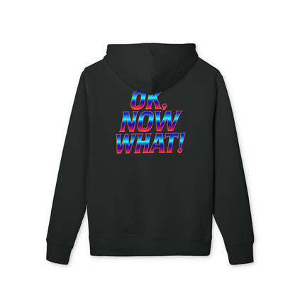 OK. Now What! Hoodie — Retro 3D Text Graphic Pullover
