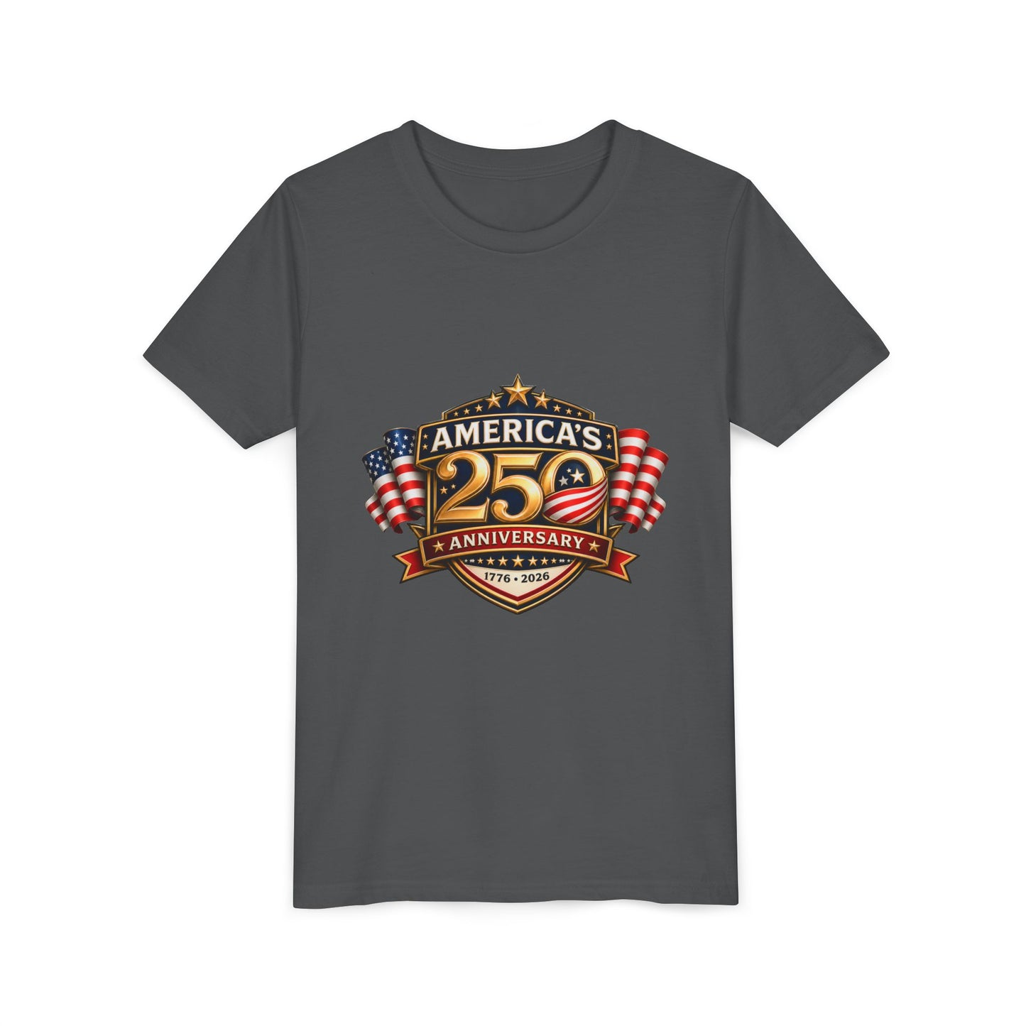 America's 250th Anniversary Youth Tee - Patriotic 1776–2026 Celebration Shirt