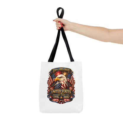 250th Anniversary United States Eagle Tote Bag — 1776–2026 Patriotic Cotton Tote