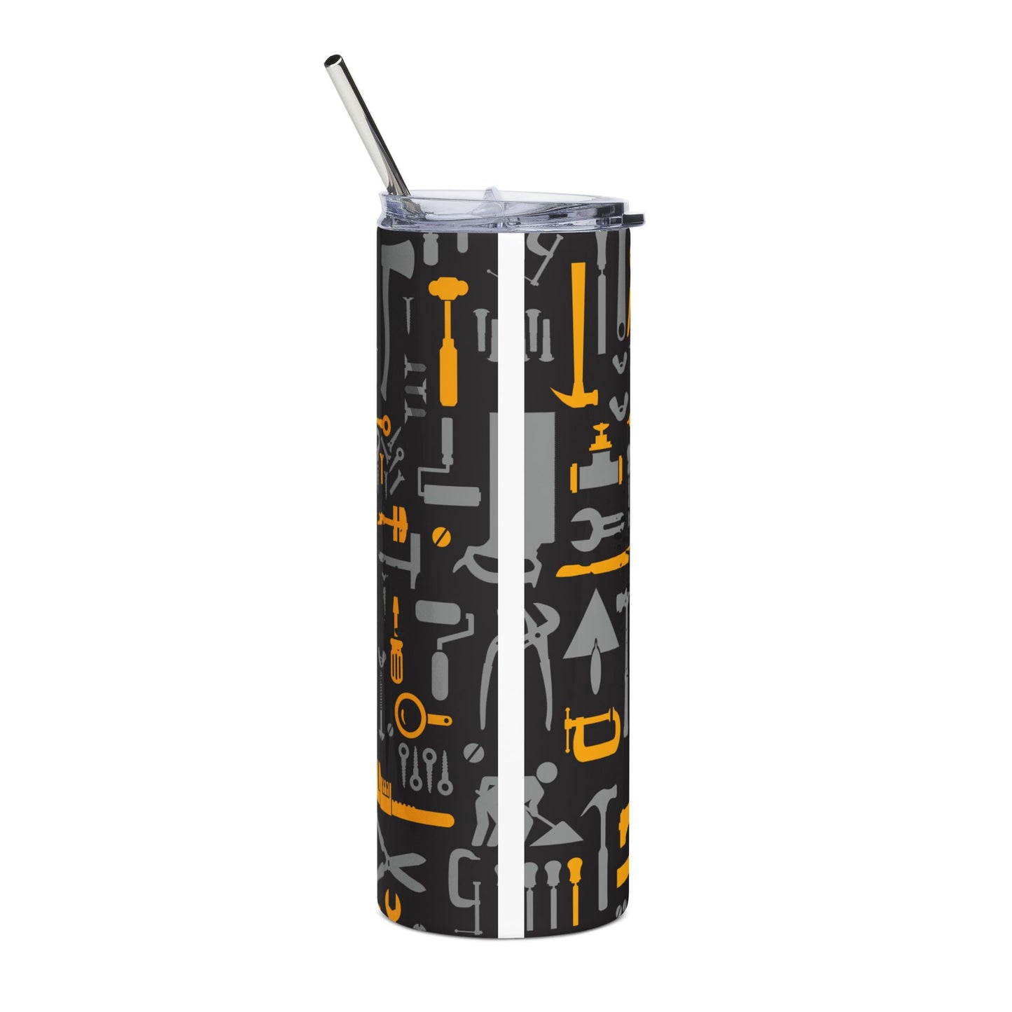 20oz Stainless Tumbler — “No Worries Daddy Can Fix It” Tool-Pattern Travel Cup