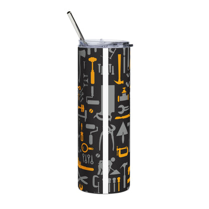 20oz Stainless Tumbler — “No Worries Daddy Can Fix It” Tool-Pattern Travel Cup