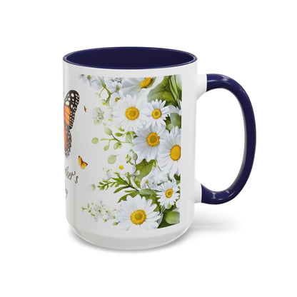 Mother's Day Butterfly Coffee Mug – 'Happy Mother's Day' Floral Accent Mug
